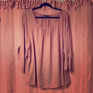 Mauve Pink Pearl detail Top